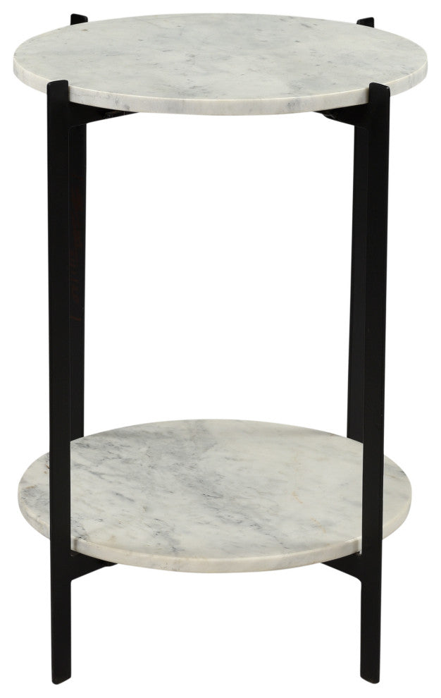 Contemporary Melanie Accent Table - White