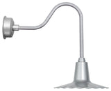 12" Iris LED Wall Sconce Light With Sleek Arm, Galvanized Silver