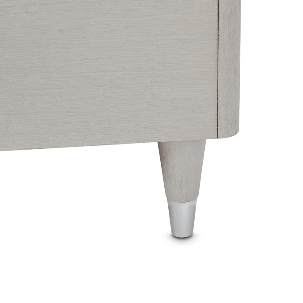 Eclipse Eastern King Upholstered Bed with LED Lights - Moonlight Gray