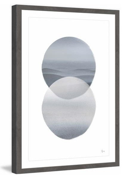 "Spheres Merging" Framed Painting Print, 24"x36"