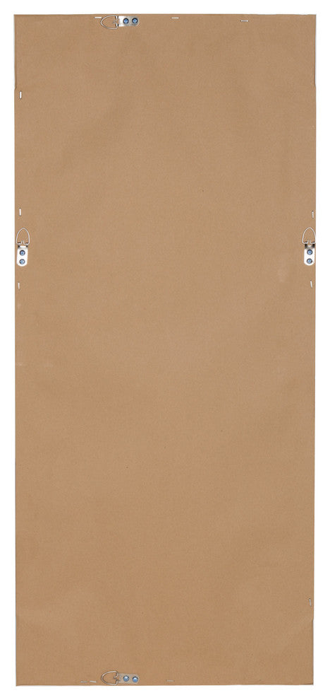 Macon Framed Wall Panel Beveled Mirror, 16x36, Distressed Soft White