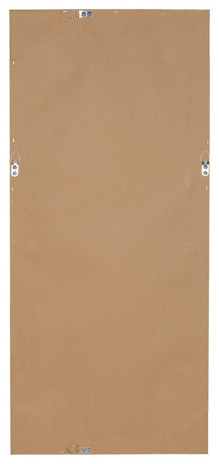 Macon Framed Wall Panel Beveled Mirror, 16x36, Distressed Soft White