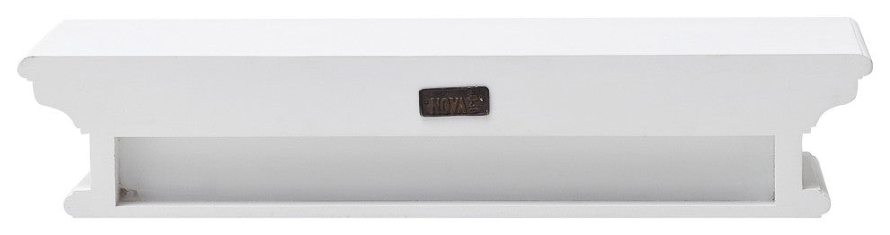 23" Classic White Floating Wall Shelf
