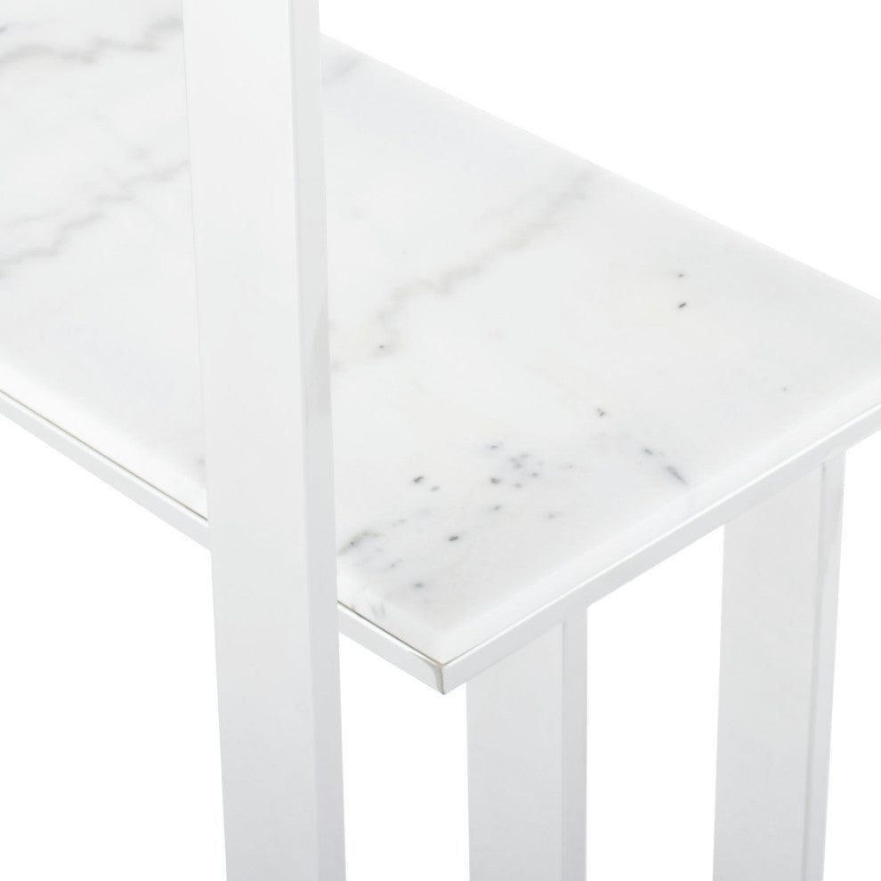 Tierra White Stone Console Table, HGNA520