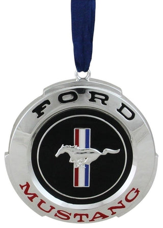 3" "Ford Mustang" GT Logo Plated Christmas Tree Ornament