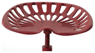 Adjustable Tractor Seat Stool, Red