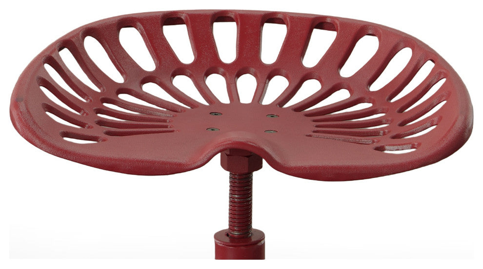 Adjustable Tractor Seat Stool, Red