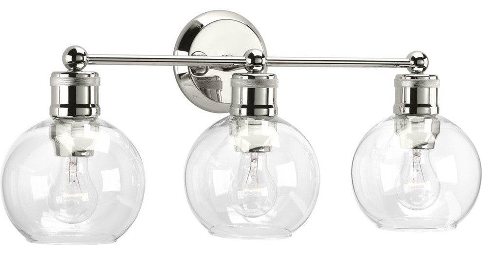 Hansford Collection 3-Light Bath and Vanity, Polished Nickel