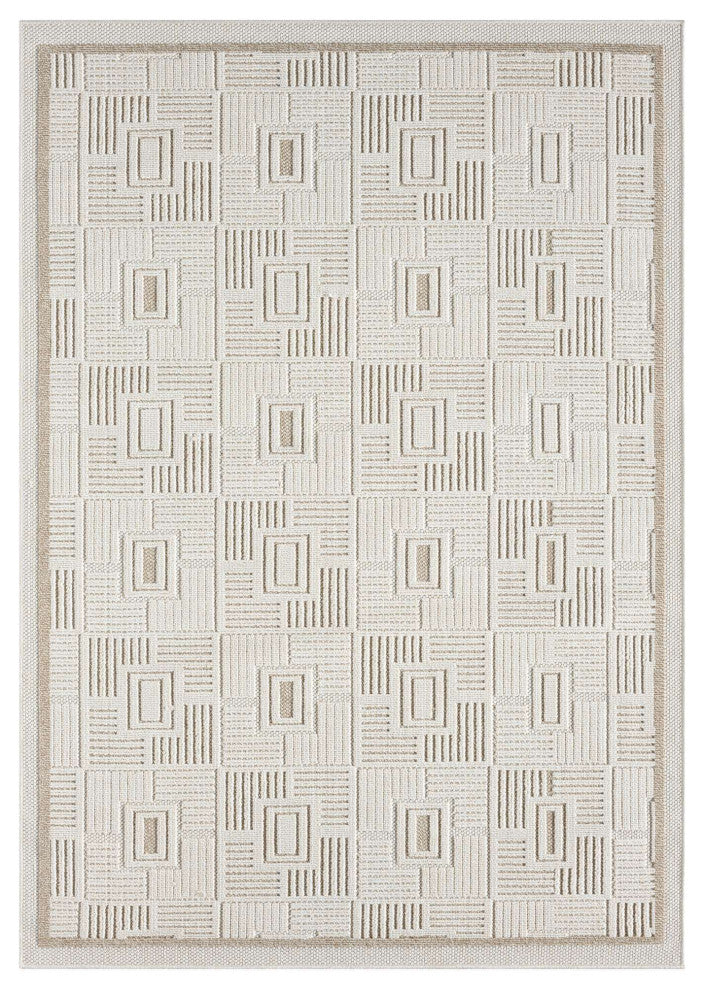 Nimes Harmonic Tile Area Rug, Beige, 2'3''x3'3''
