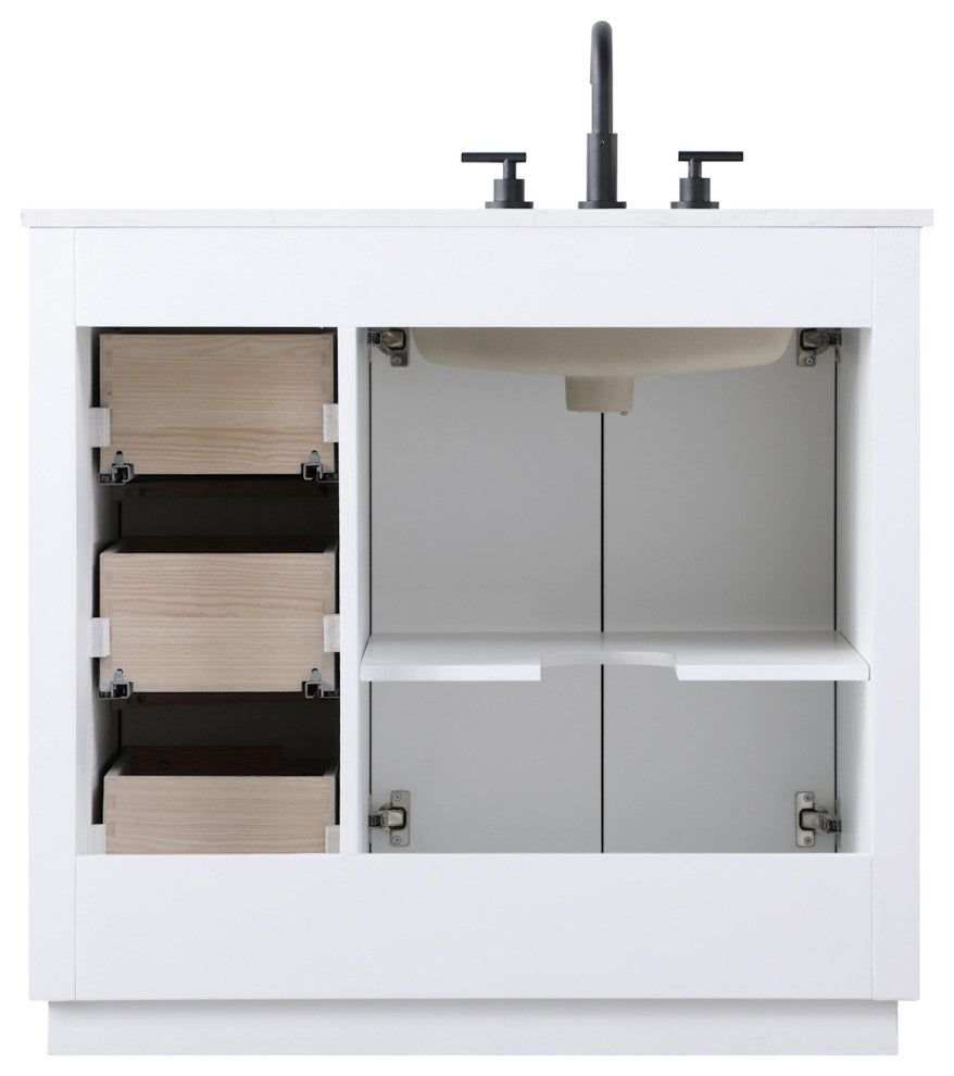 Elegant Lighting VF29036 Chase 36" - Linen Oak