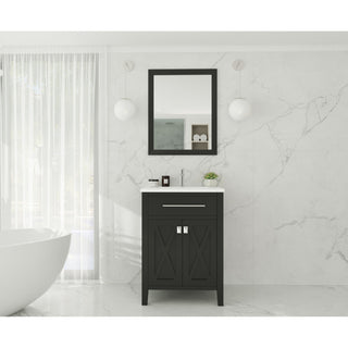 Wimbledon, 24" Espresso Cabinet With Viva Stone Solid Surface Countertop