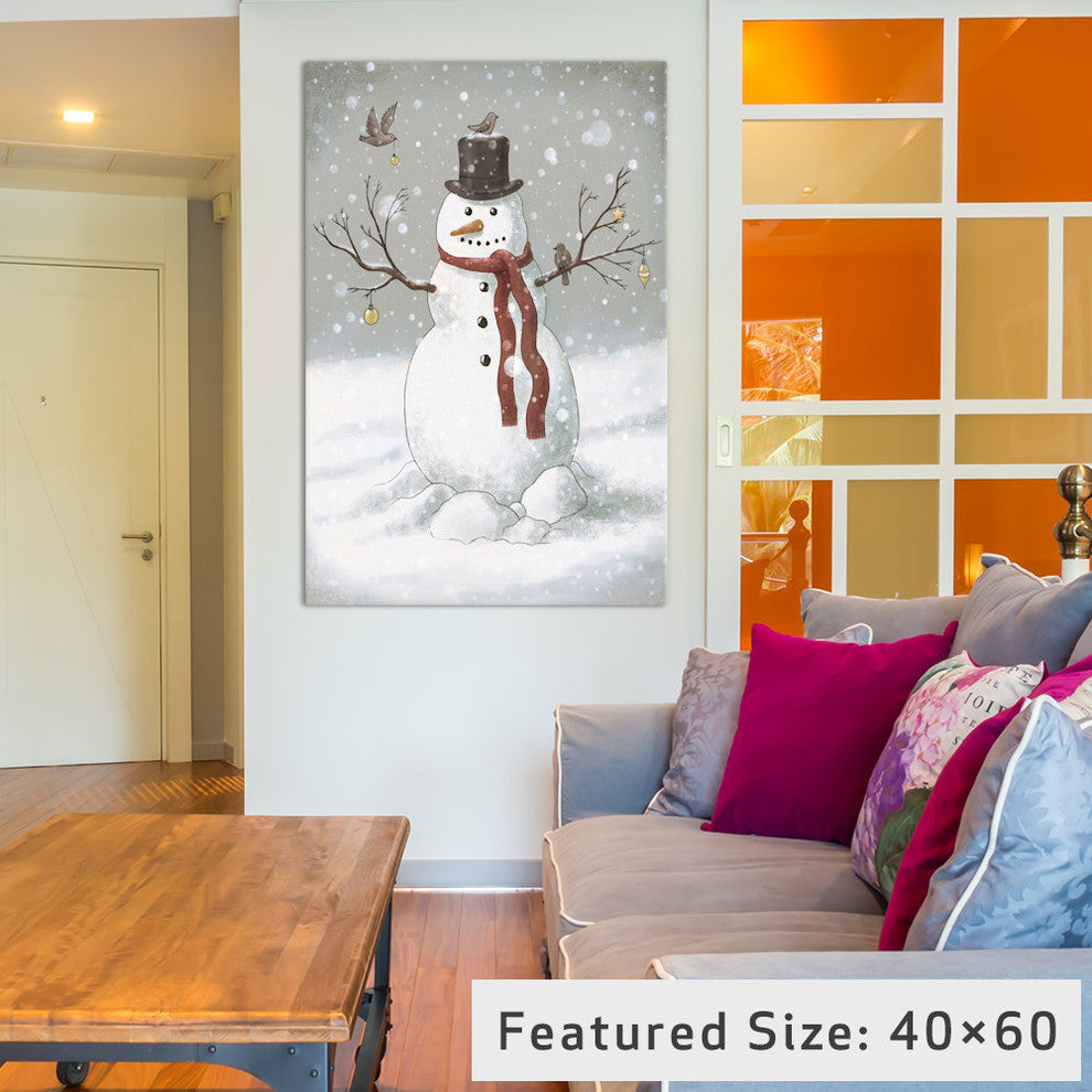 "Christmas Snowman" by Terry Fan, 26x18x1.5