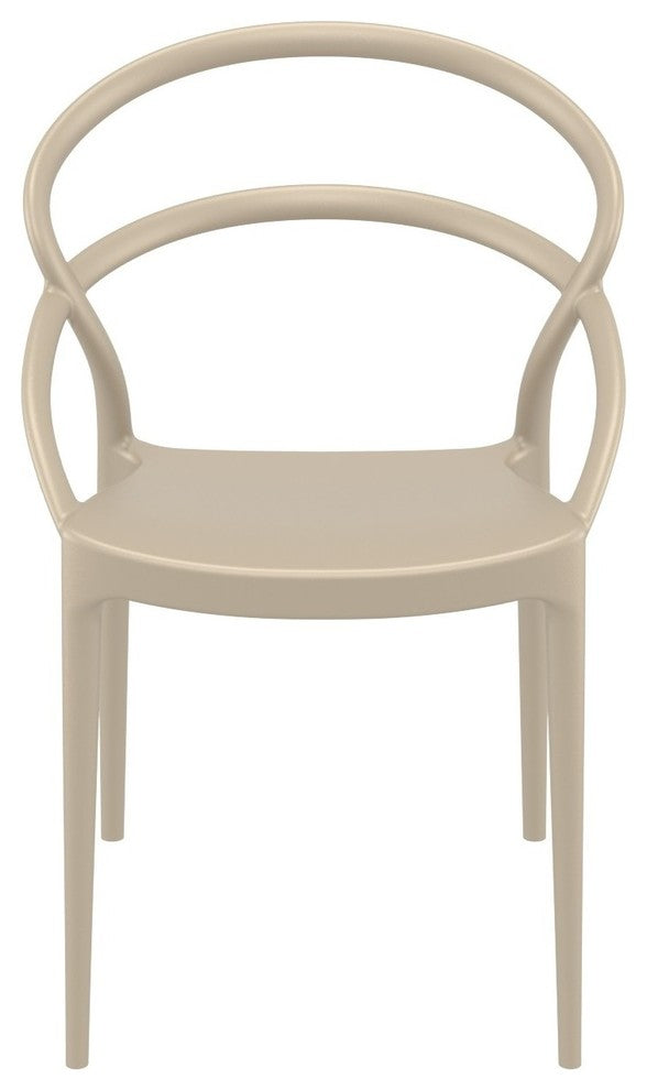 Compamia Pia Set of 2 Dining Chair, Taupe