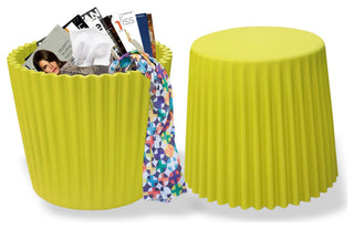 Stackable Plastic Side & End Table No Back Lounge Chair For Work Home, Yellow