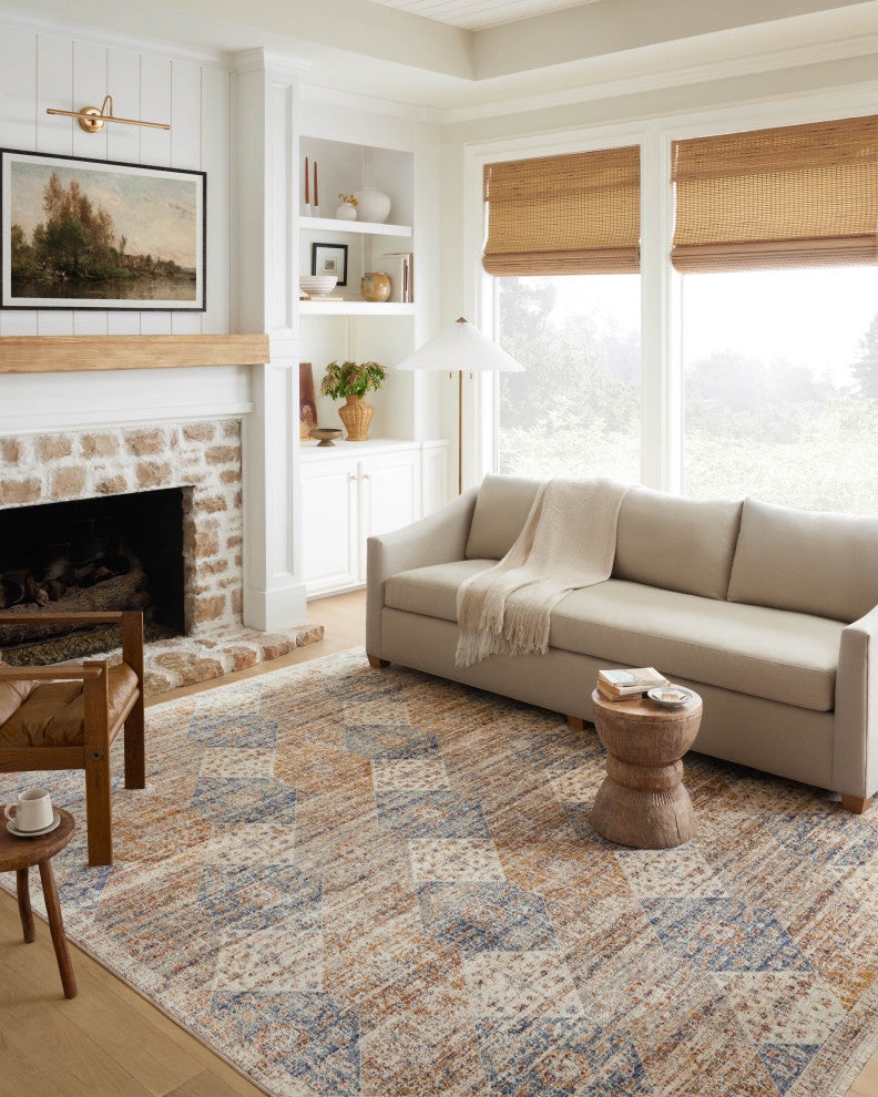 Loloi II Sorrento Ivory/Multi 5'3"x5'3" Round Accent Rug
