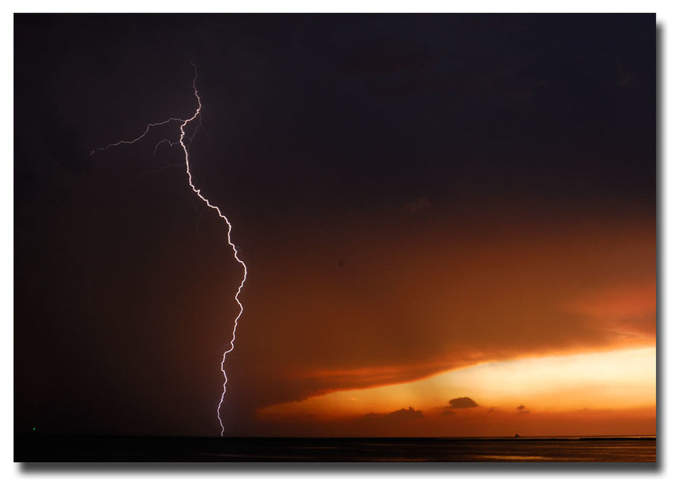 'Lightning Sunset I' Canvas Art by Kurt Shaffer