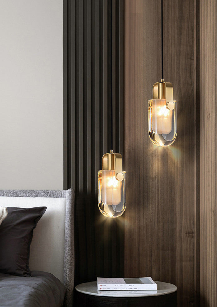 MIRODEMIÂ® Toirano | Postmodern Crystal LED Chandelier For Bedroom, Warm Light