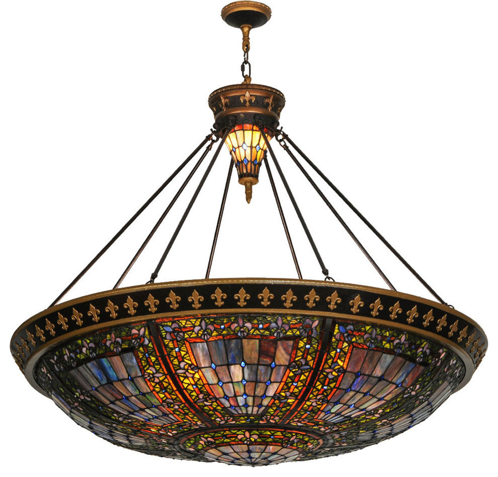 44.5W Fleur-de-lis Inverted Pendant