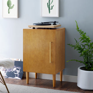 Everett Record Player Stand, Acorn Finish