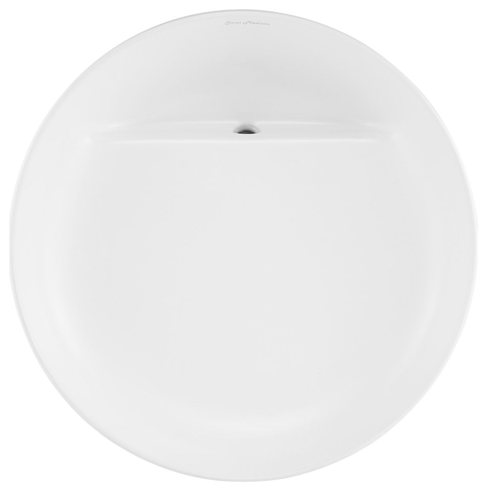 Beau 16.5" Round Vessel Bathroom Sink, Matte White