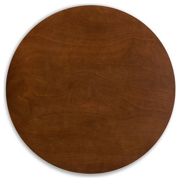 Baxton Studio Alana Walnut Finished Round Wood Dining Table