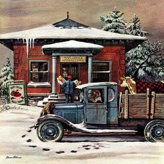 "Rural Post Office at Christmas" Print on Canvas by Stevan Dohanos