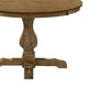 Merlene French Country Fabric Upholstered Wood 5-Piece Circular Dining Set, Natural/Brown