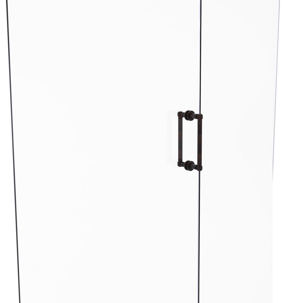 Contemporary 8" Back to Back Shower Door Pull, Venetian Bronze