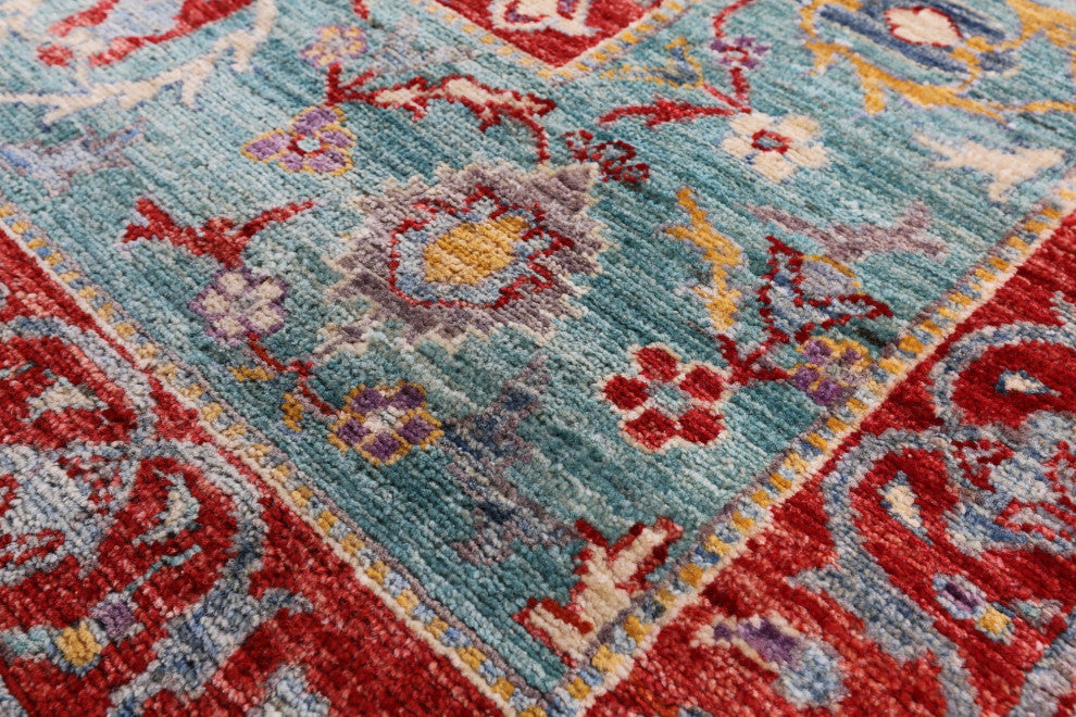 8' 2" X 10' 1" Hand Knotted Persian Fine Serapi Wool Rug - Q12659