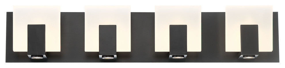 Canmore 4 Light LED Bath Bar Black