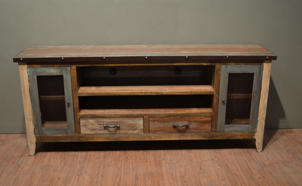 Rustic TV Stand Media Center, 76"