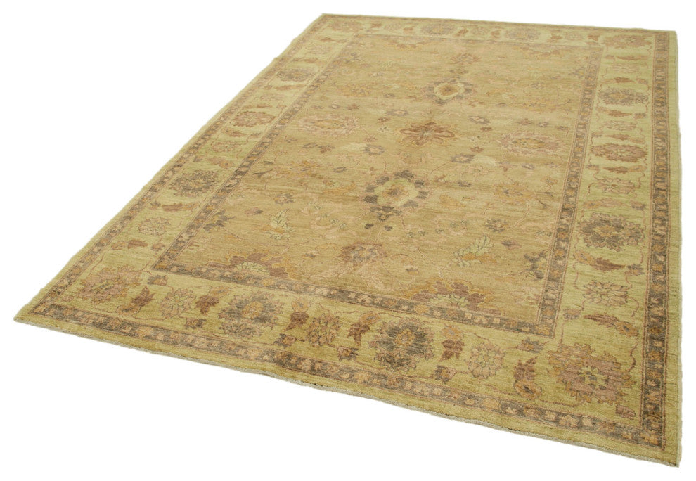 Rug N Carpet - Hand-Knotted Oriental 6' 2" x 8' 10" Decorative Oushak Area Rug