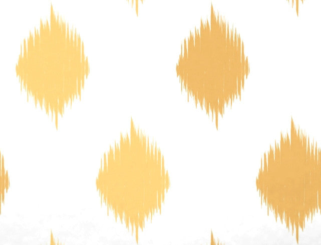 Ikat Dot Stripes Decorative Holiday Print Bath Towel, Yellow