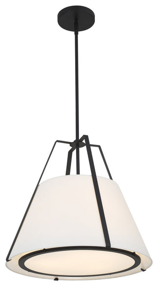Crystorama FUL-904-BK, 3-Light Pendant, Black