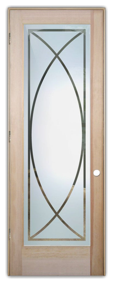 Interior Prehung Door or Interior Slab Door - Arcs - Douglas Fir (stain...