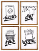 Set of Four Laundry Themed Wall Art