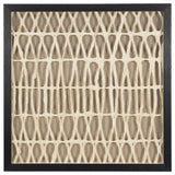 HUJI Abstract Handmade Papier-Mâché Shadow Box Wall Art, Style C
