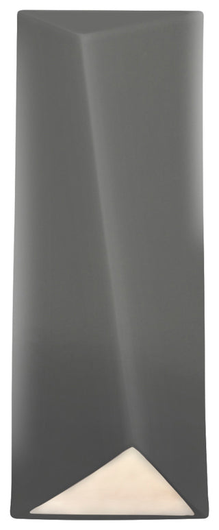 Ambiance Diagonal Rectangle LED Wall Sconce, Closed, Gloss Grey
