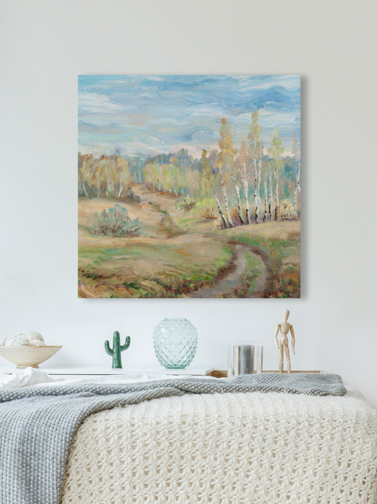 "Follow the Dirt Road" Painting Print on Wrapped Canvas, 12x12