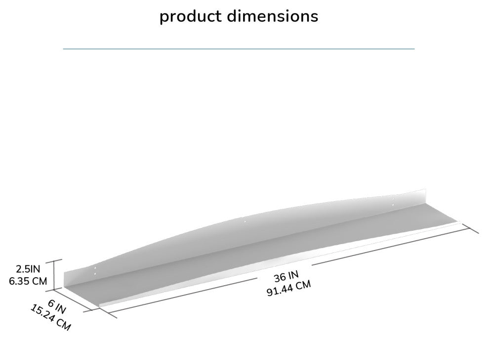 Harry Wall Mounted Shelves, Black, 36"