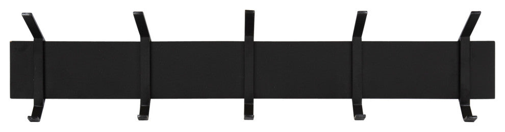 Rossmore Wood and Metal Hooks, Black 5 Hooks