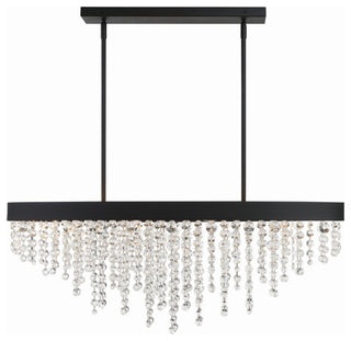 Crystorama Lighting Group WIN-619-CL-MWP Winham 8 Light 36"W - Black Forged
