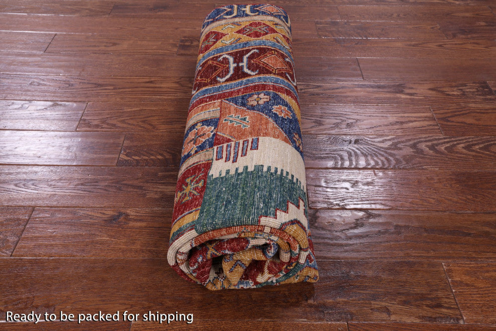 5' 6" X 7' 9" Hand Knotted Super Kazak Wool Rug Q11077