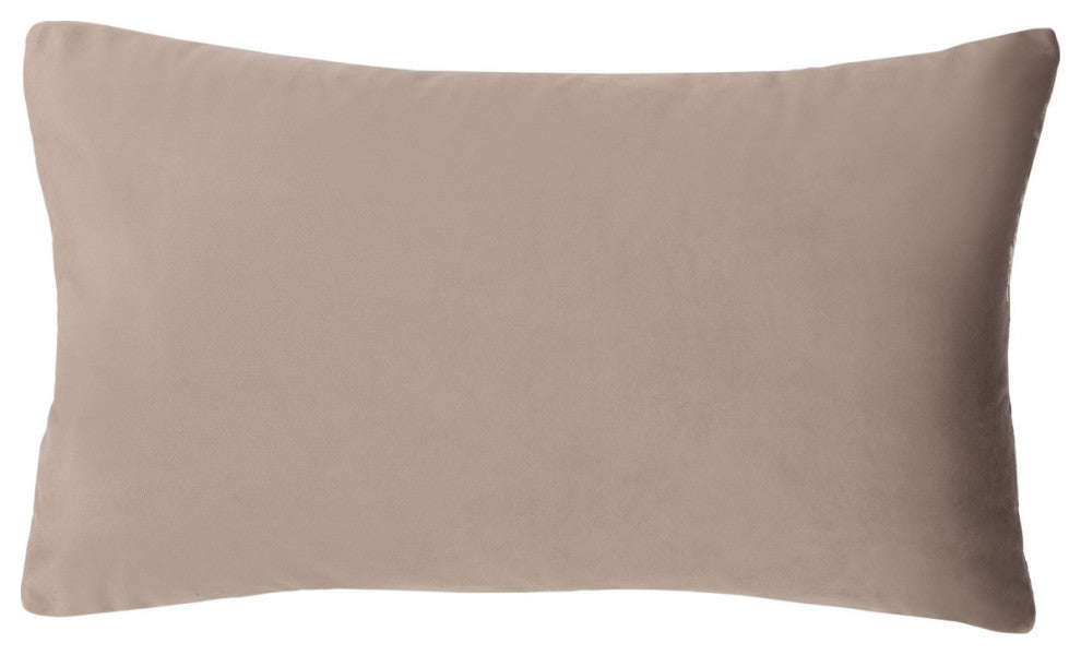 Safavieh Rensia Pillow, Silver/Beige, 20"x12"