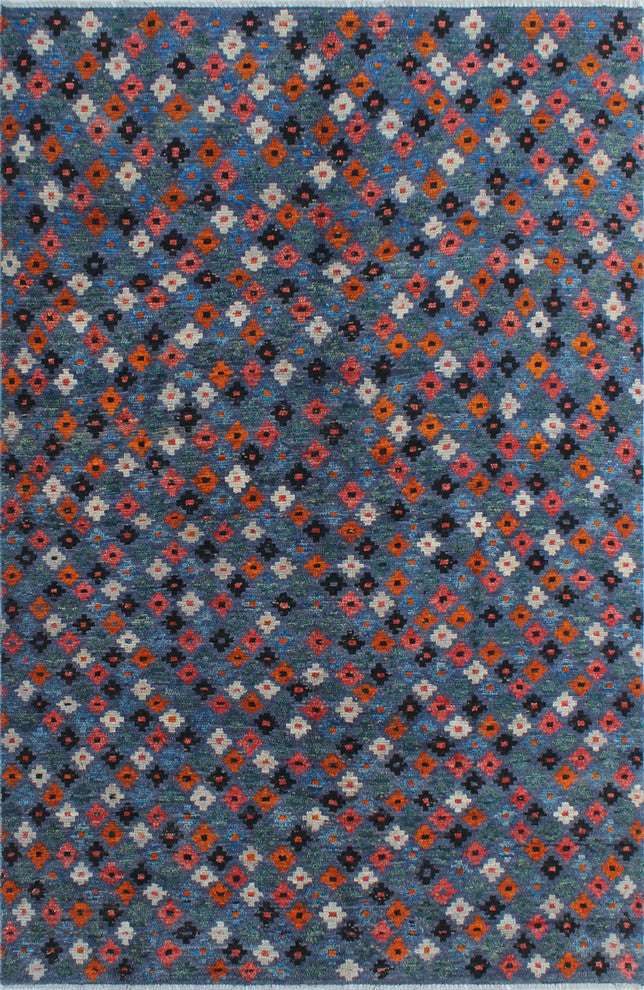 Balochi Lilyana Purple Rug, 6'4x9'7