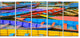 Old Colorful Sailboats in Lake, Boat Canvas Art Print, 60"x28", 5 Panels