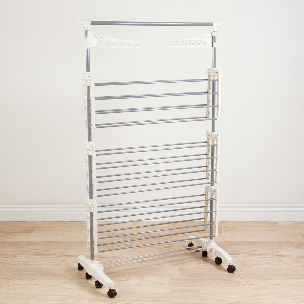 Rolling Stainless Steel Drying Rack Over 8 Transitions by Everyday Home