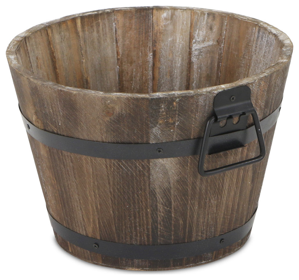 Wooden Barrel Garden Bucket