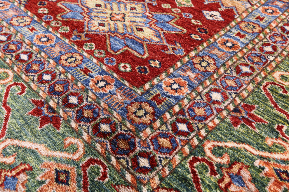 Super Kazak Hand-Knotted Wool Rug 9' 10" X 13' 7" Q10529