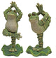 Dancing Frog Statues - Set of 2